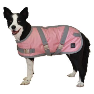 Zeez Supreme Dog Coat Flamingo Pink/ Grey