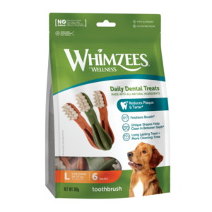 Whimzees Toothbrush Dental Treat Large 6 Chews