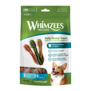 Whimzees Toothbrush Dental Treat Small 24 Chews